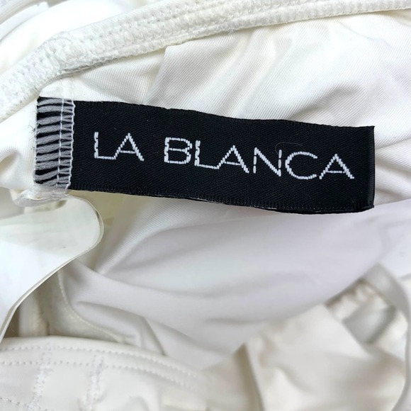 NEW LA BLANCA sexy white cut out one piece swimsuit - Picture 5 of 10